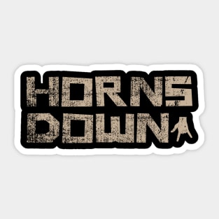 Horns Down Vintage Sticker